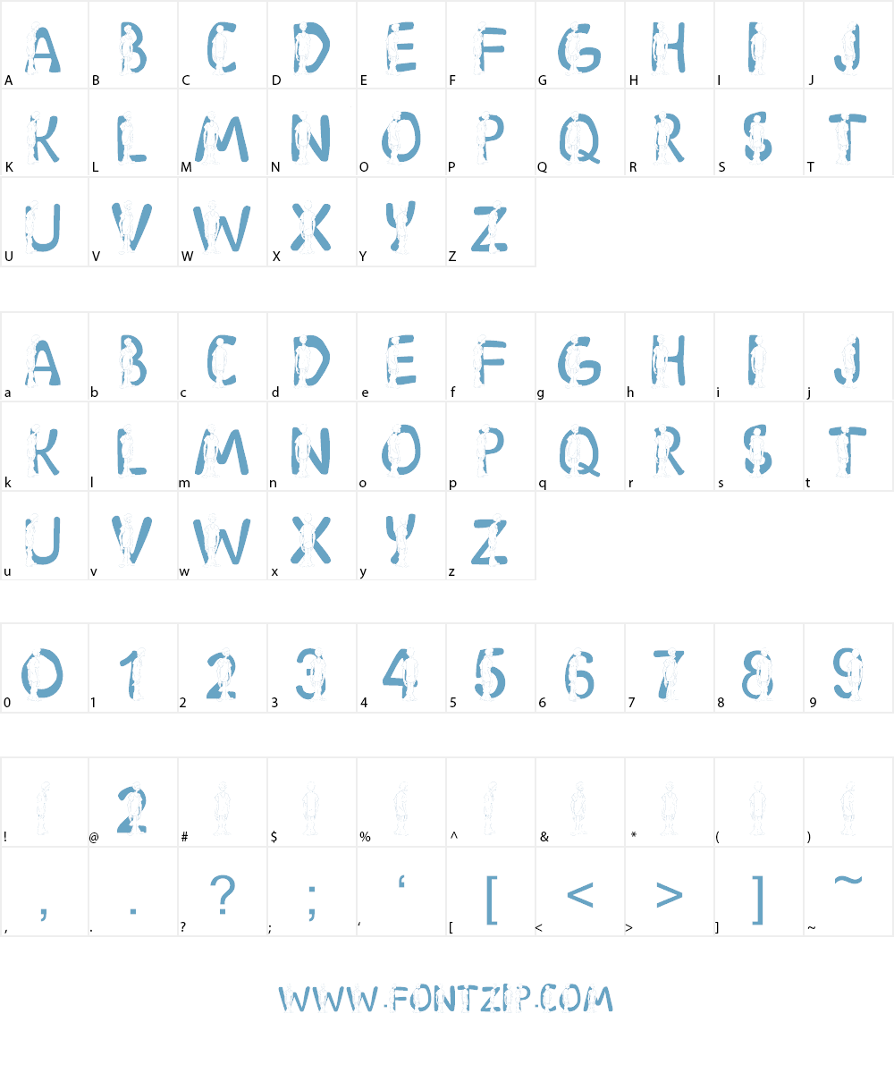 LMS Shaggy Font Character